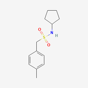 molecular formula C13H19NO2S B4758136 N-cyclopentyl-1-(4-methylphenyl)methanesulfonamide 