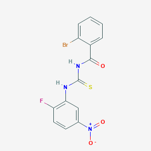 2-bromo-N-{[(2-fluoro-5-nitrophenyl)amino]carbonothioyl}benzamide