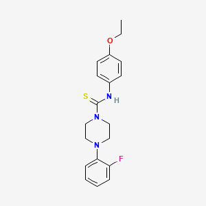 molecular formula C19H22FN3OS B4758165 N-(4-ethoxyphenyl)-4-(2-fluorophenyl)-1-piperazinecarbothioamide 