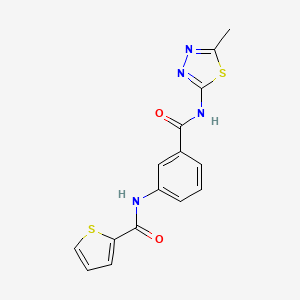 molecular formula C15H12N4O2S2 B4758177 N-(3-{[(5-methyl-1,3,4-thiadiazol-2-yl)amino]carbonyl}phenyl)-2-thiophenecarboxamide 