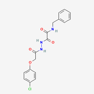 molecular formula C17H16ClN3O4 B4758196 N-benzyl-2-{2-[(4-chlorophenoxy)acetyl]hydrazino}-2-oxoacetamide 