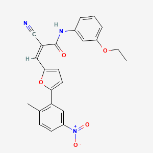 molecular formula C23H19N3O5 B4758200 2-cyano-N-(3-ethoxyphenyl)-3-[5-(2-methyl-5-nitrophenyl)-2-furyl]acrylamide 