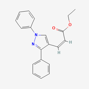 molecular formula C20H18N2O2 B4758212 ethyl 3-(1,3-diphenyl-1H-pyrazol-4-yl)acrylate 