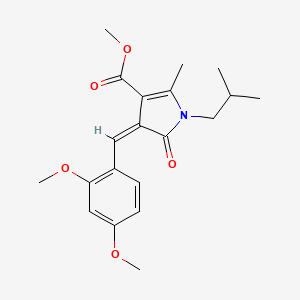 molecular formula C20H25NO5 B4758221 methyl 4-(2,4-dimethoxybenzylidene)-1-isobutyl-2-methyl-5-oxo-4,5-dihydro-1H-pyrrole-3-carboxylate 