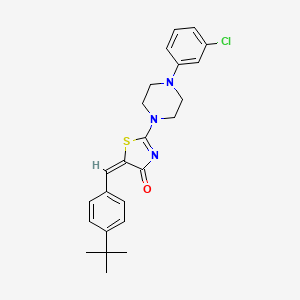 molecular formula C24H26ClN3OS B4758227 5-(4-tert-butylbenzylidene)-2-[4-(3-chlorophenyl)-1-piperazinyl]-1,3-thiazol-4(5H)-one 