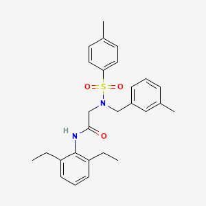 molecular formula C27H32N2O3S B4758259 N~1~-(2,6-diethylphenyl)-N~2~-(3-methylbenzyl)-N~2~-[(4-methylphenyl)sulfonyl]glycinamide 