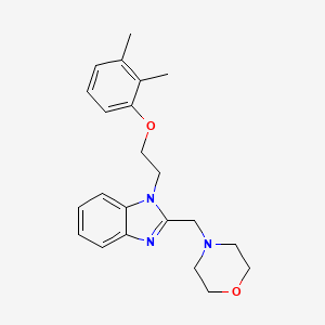 molecular formula C22H27N3O2 B4758269 1-[2-(2,3-dimethylphenoxy)ethyl]-2-(4-morpholinylmethyl)-1H-benzimidazole 