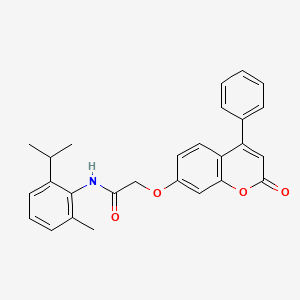 molecular formula C27H25NO4 B4758298 N-(2-isopropyl-6-methylphenyl)-2-[(2-oxo-4-phenyl-2H-chromen-7-yl)oxy]acetamide 