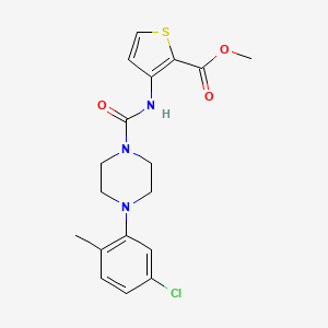 molecular formula C18H20ClN3O3S B4758301 methyl 3-({[4-(5-chloro-2-methylphenyl)-1-piperazinyl]carbonyl}amino)-2-thiophenecarboxylate 