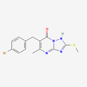 molecular formula C14H13BrN4OS B4758325 6-(4-bromobenzyl)-5-methyl-2-(methylthio)[1,2,4]triazolo[1,5-a]pyrimidin-7(4H)-one 