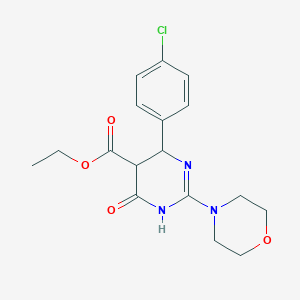 molecular formula C17H20ClN3O4 B4758349 ethyl 6-(4-chlorophenyl)-2-(4-morpholinyl)-4-oxo-1,4,5,6-tetrahydro-5-pyrimidinecarboxylate 