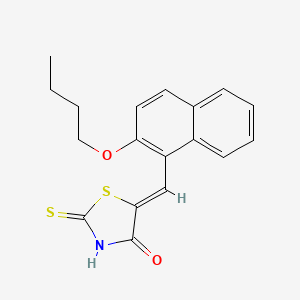 molecular formula C18H17NO2S2 B4758374 5-[(2-butoxy-1-naphthyl)methylene]-2-thioxo-1,3-thiazolidin-4-one 