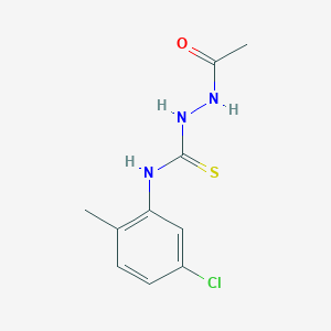 molecular formula C10H12ClN3OS B4758378 2-acetyl-N-(5-chloro-2-methylphenyl)hydrazinecarbothioamide 