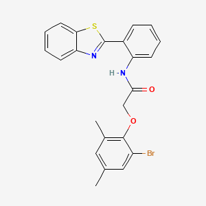 molecular formula C23H19BrN2O2S B4758401 N-[2-(1,3-benzothiazol-2-yl)phenyl]-2-(2-bromo-4,6-dimethylphenoxy)acetamide 
