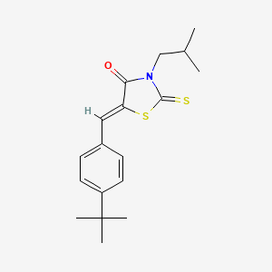 molecular formula C18H23NOS2 B4758406 5-(4-tert-butylbenzylidene)-3-isobutyl-2-thioxo-1,3-thiazolidin-4-one 