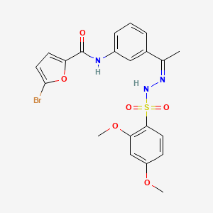 molecular formula C21H20BrN3O6S B4758416 5-bromo-N-(3-{N-[(2,4-dimethoxyphenyl)sulfonyl]ethanehydrazonoyl}phenyl)-2-furamide 