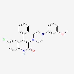 6-chloro-3-[4-(3-methoxyphenyl)-1-piperazinyl]-4-phenyl-2(1H)-quinolinone
