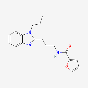molecular formula C18H21N3O2 B4758481 N-[3-(1-propyl-1H-benzimidazol-2-yl)propyl]-2-furamide 