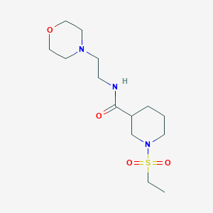 molecular formula C14H27N3O4S B4758547 1-(ethylsulfonyl)-N-[2-(4-morpholinyl)ethyl]-3-piperidinecarboxamide 