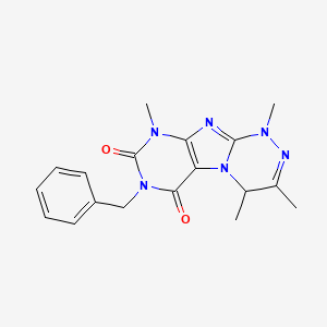 molecular formula C18H20N6O2 B4758574 7-benzyl-1,3,4,9-tetramethyl-1,4-dihydro[1,2,4]triazino[3,4-f]purine-6,8(7H,9H)-dione 