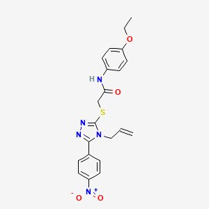 molecular formula C21H21N5O4S B4758575 2-{[4-allyl-5-(4-nitrophenyl)-4H-1,2,4-triazol-3-yl]thio}-N-(4-ethoxyphenyl)acetamide 