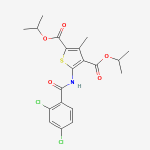 molecular formula C20H21Cl2NO5S B4758583 diisopropyl 5-[(2,4-dichlorobenzoyl)amino]-3-methyl-2,4-thiophenedicarboxylate 