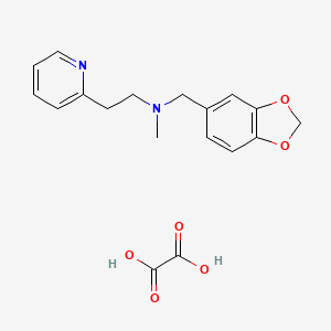 molecular formula C18H20N2O6 B4758586 N-(1,3-benzodioxol-5-ylmethyl)-N-methyl-2-(2-pyridinyl)ethanamine oxalate 