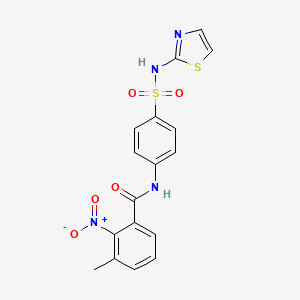 molecular formula C17H14N4O5S2 B4758631 3-methyl-2-nitro-N-{4-[(1,3-thiazol-2-ylamino)sulfonyl]phenyl}benzamide 