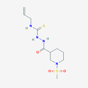 molecular formula C11H20N4O3S2 B4758674 N-allyl-2-{[1-(methylsulfonyl)-3-piperidinyl]carbonyl}hydrazinecarbothioamide 
