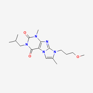 molecular formula C17H25N5O3 B4758683 3-isobutyl-8-(3-methoxypropyl)-1,7-dimethyl-1H-imidazo[2,1-f]purine-2,4(3H,8H)-dione 