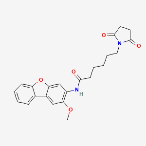 molecular formula C23H24N2O5 B4758693 6-(2,5-dioxo-1-pyrrolidinyl)-N-(2-methoxydibenzo[b,d]furan-3-yl)hexanamide 