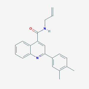 molecular formula C21H20N2O B4758742 N-allyl-2-(3,4-dimethylphenyl)-4-quinolinecarboxamide 