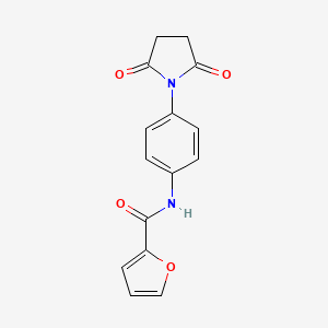 molecular formula C15H12N2O4 B4758747 N-[4-(2,5-dioxo-1-pyrrolidinyl)phenyl]-2-furamide 