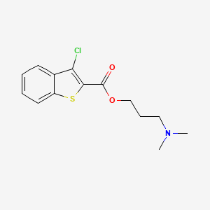 molecular formula C14H16ClNO2S B4758751 3-(dimethylamino)propyl 3-chloro-1-benzothiophene-2-carboxylate 