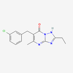 molecular formula C15H15ClN4O B4758788 6-(3-chlorobenzyl)-2-ethyl-5-methyl[1,2,4]triazolo[1,5-a]pyrimidin-7(4H)-one 
