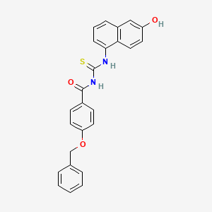 molecular formula C25H20N2O3S B4758810 4-(benzyloxy)-N-{[(6-hydroxy-1-naphthyl)amino]carbonothioyl}benzamide 