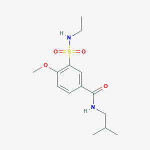 molecular formula C14H22N2O4S B4758812 3-[(ethylamino)sulfonyl]-N-isobutyl-4-methoxybenzamide 