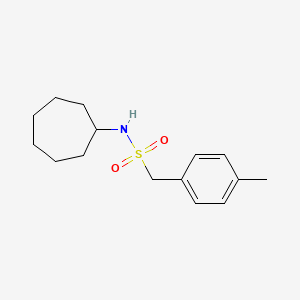 molecular formula C15H23NO2S B4758830 N-cycloheptyl-1-(4-methylphenyl)methanesulfonamide 