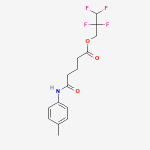 molecular formula C15H17F4NO3 B4758848 2,2,3,3-tetrafluoropropyl 5-[(4-methylphenyl)amino]-5-oxopentanoate 