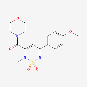 molecular formula C16H19N3O5S B4758860 5-(4-methoxyphenyl)-2-methyl-3-(4-morpholinylcarbonyl)-2H-1,2,6-thiadiazine 1,1-dioxide 