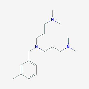 molecular formula C18H33N3 B4758876 N-[3-(dimethylamino)propyl]-N',N'-dimethyl-N-(3-methylbenzyl)-1,3-propanediamine 