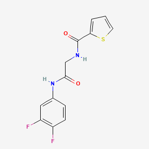 molecular formula C13H10F2N2O2S B4758884 N-{2-[(3,4-difluorophenyl)amino]-2-oxoethyl}-2-thiophenecarboxamide 
