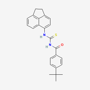 molecular formula C24H24N2OS B4758894 4-tert-butyl-N-[(1,2-dihydro-5-acenaphthylenylamino)carbonothioyl]benzamide 