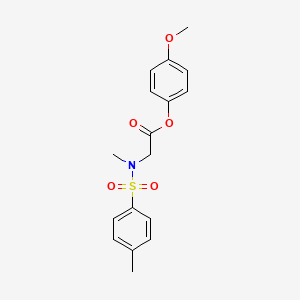 molecular formula C17H19NO5S B4758919 4-methoxyphenyl N-methyl-N-[(4-methylphenyl)sulfonyl]glycinate 