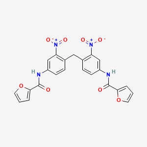 molecular formula C23H16N4O8 B4758926 N,N'-[methylenebis(3-nitro-4,1-phenylene)]di(2-furamide) 