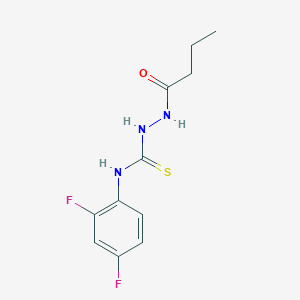 molecular formula C11H13F2N3OS B4758937 2-butyryl-N-(2,4-difluorophenyl)hydrazinecarbothioamide 
