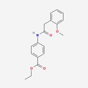 molecular formula C18H19NO4 B4758938 ethyl 4-{[(2-methoxyphenyl)acetyl]amino}benzoate 