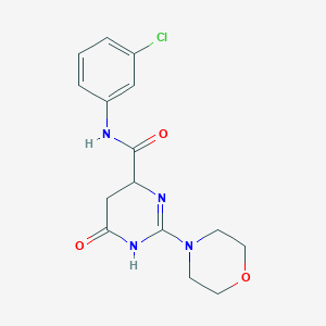 molecular formula C15H17ClN4O3 B4758957 N-(3-chlorophenyl)-2-(4-morpholinyl)-6-oxo-3,4,5,6-tetrahydro-4-pyrimidinecarboxamide 
