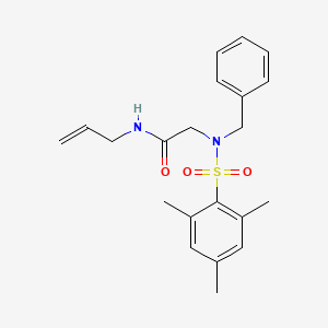 molecular formula C21H26N2O3S B4758970 N~1~-allyl-N~2~-benzyl-N~2~-(mesitylsulfonyl)glycinamide 