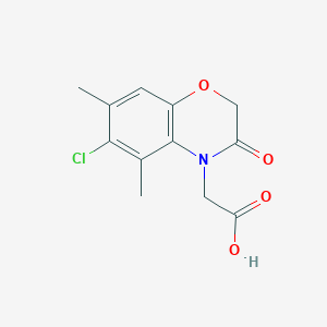 molecular formula C12H12ClNO4 B4758985 (6-chloro-5,7-dimethyl-3-oxo-2,3-dihydro-4H-1,4-benzoxazin-4-yl)acetic acid 
